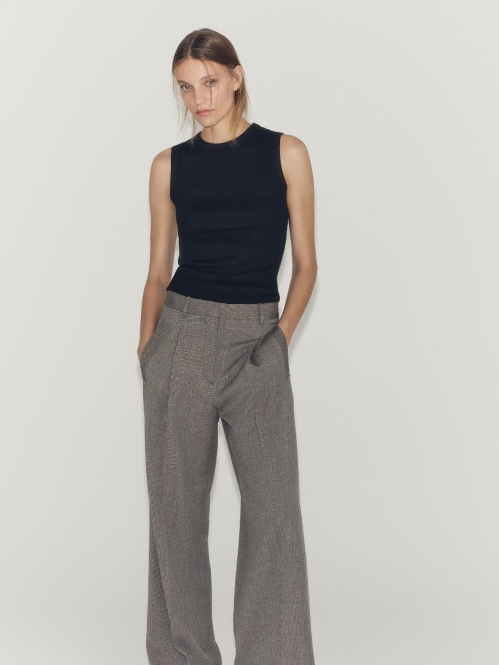 Zara Ribbed Tank Top (Sz Small)